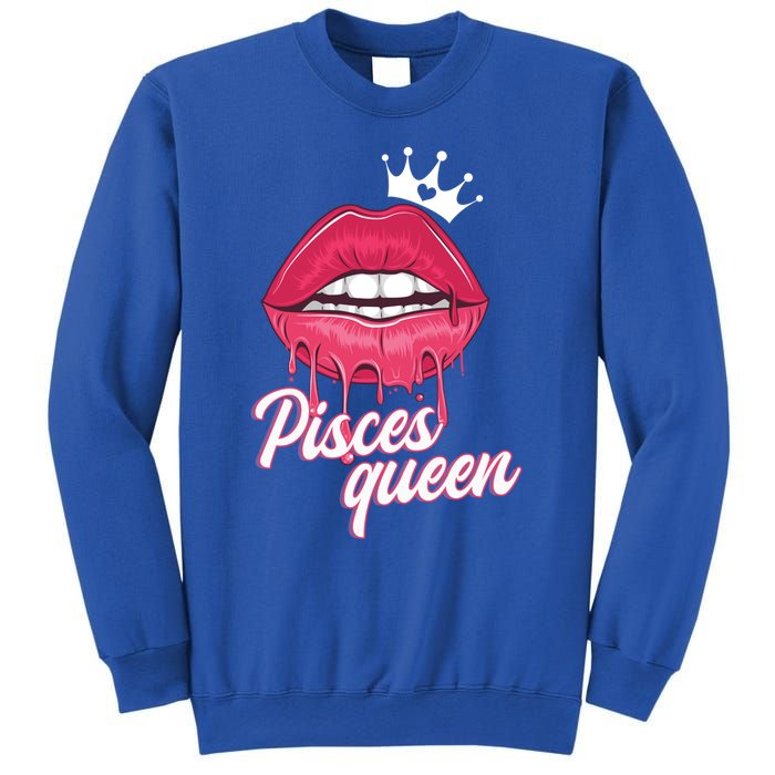 Wo Birthday Pisces Queen Pisces Zodiac Sign Gift Sweatshirt