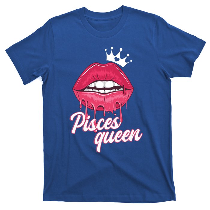 Wo Birthday Pisces Queen Pisces Zodiac Sign Gift T-Shirt