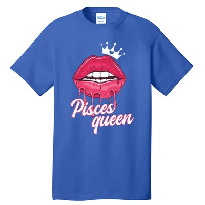 Wo Birthday Pisces Queen Pisces Zodiac Sign Gift Tall T-Shirt