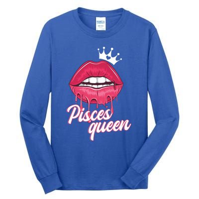 Wo Birthday Pisces Queen Pisces Zodiac Sign Gift Tall Long Sleeve T-Shirt