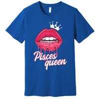 Wo Birthday Pisces Queen Pisces Zodiac Sign Gift Premium T-Shirt