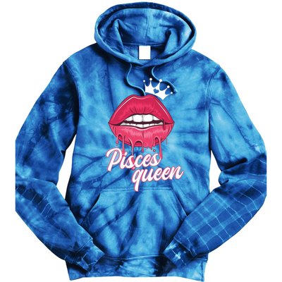 Wo Birthday Pisces Queen Pisces Zodiac Sign Gift Tie Dye Hoodie