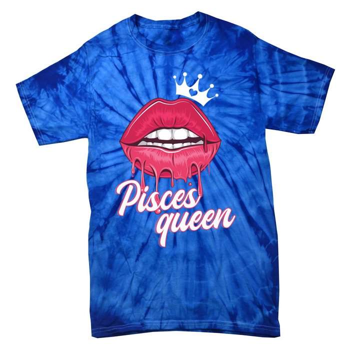 Wo Birthday Pisces Queen Pisces Zodiac Sign Gift Tie-Dye T-Shirt