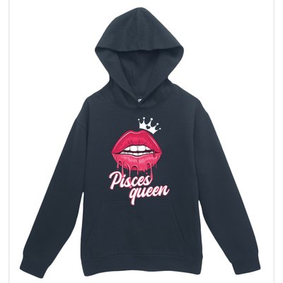 Wo Birthday Pisces Queen Pisces Zodiac Sign Gift Urban Pullover Hoodie