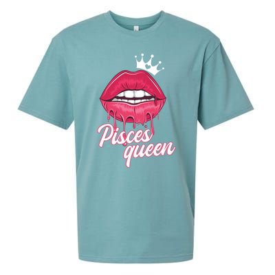 Wo Birthday Pisces Queen Pisces Zodiac Sign Gift Sueded Cloud Jersey T-Shirt