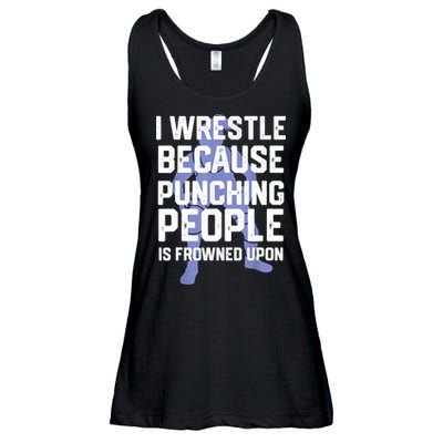 Wrestle Because Punching People Is Frowned Upon Wrestling Ladies Essential Flowy Tank