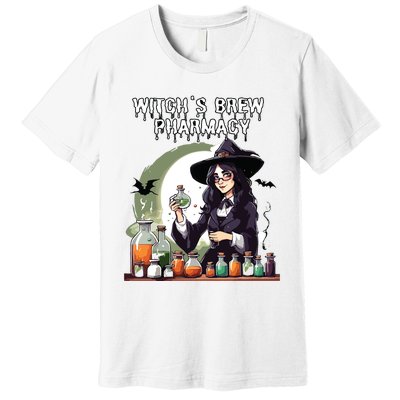 Witchs Brew Pharmacy Wizard Pharmacist Halloween Costume Premium T-Shirt