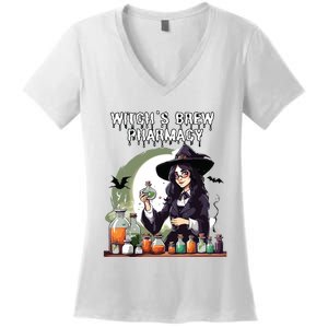 Witchs Brew Pharmacy Wizard Pharmacist Halloween Costume Women's V-Neck T-Shirt