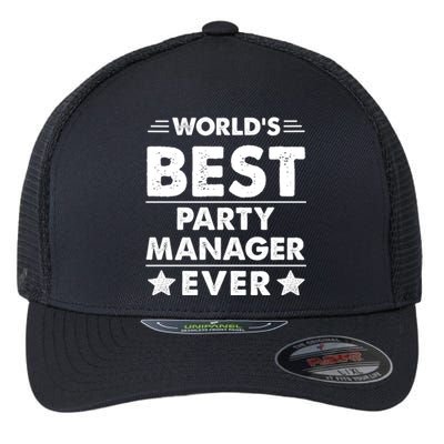 World's Best Party Ager Ever Gift Flexfit Unipanel Trucker Cap