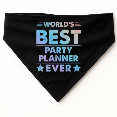 World's Best Party Planner Ever Funny Gift USA-Made Doggie Bandana