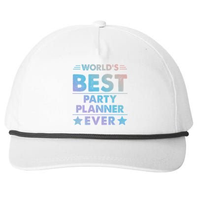 World's Best Party Planner Ever Funny Gift Snapback Five-Panel Rope Hat