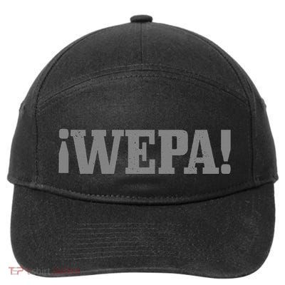 Wepa Boricua Puerto Rico Rican Latin Spanish Slang Funny 7-Panel Snapback Hat