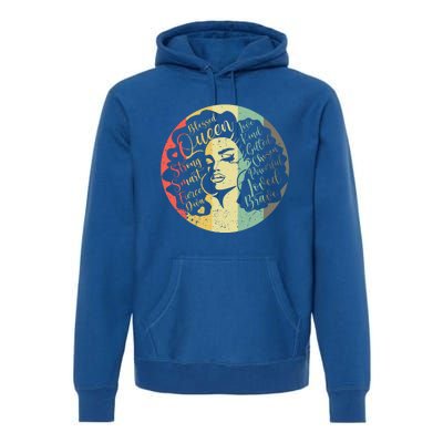 Wo Black Queen Afro African American Melanin Natural Hair Great Gift Premium Hoodie