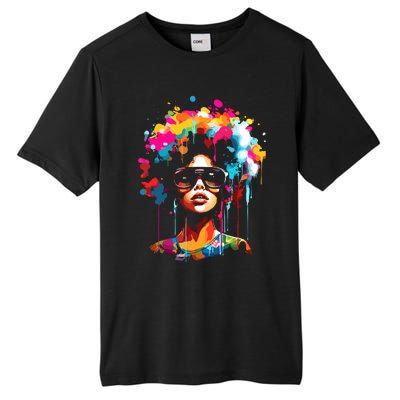 Women Black Queen Dripping Afro Melanin Juneteenth Tall Fusion ChromaSoft Performance T-Shirt