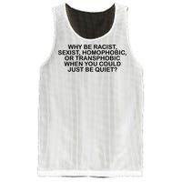 Why Be Racist Sexist Homophobic Mesh Reversible Basketball Jersey Tank