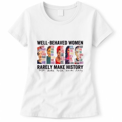 Well Behaved Rarely Make History For Strong Womens T-Shirt