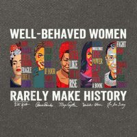 Well Behaved Rarely Make History Cotton Canvas Backpack