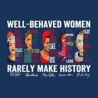 Well Behaved Rarely Make History Drawstring Bag