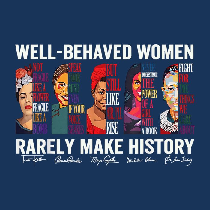 Well Behaved Rarely Make History Drawstring Bag