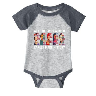 Well Behaved Rarely Make History Infant Baby Jersey Bodysuit