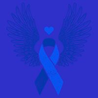 Winged Blue Ribbon Colon Cancer Awareness Cute Gift Tall T-Shirt