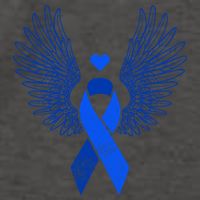 Winged Blue Ribbon Colon Cancer Awareness Cute Gift Vector Backpack