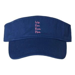 Wife Boss Room Mom Appreciation Great Gift Valucap Bio-Washed Visor