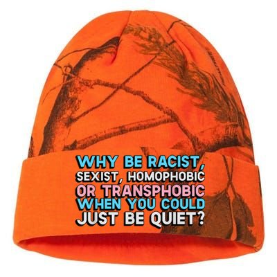 Why Be Racist Sexist Homophobic Kati Licensed 12" Camo Beanie