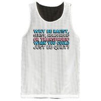 Why Be Racist Sexist Homophobic Mesh Reversible Basketball Jersey Tank