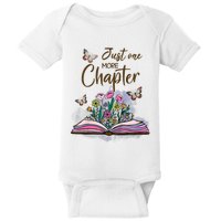 Wildflowers Book Reading Bookaholic Just One More Chapter Baby Bodysuit