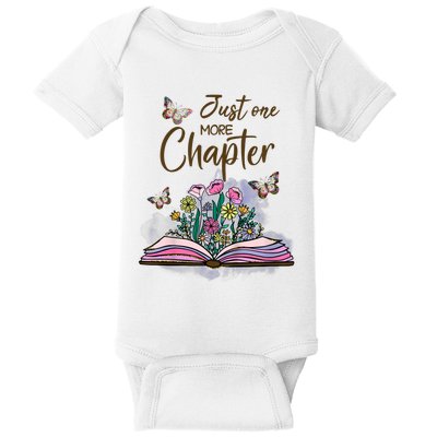 Wildflowers Book Reading Bookaholic Just One More Chapter Baby Bodysuit