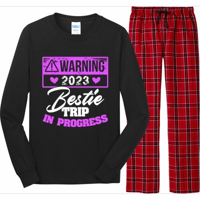 Warning Bestie Reunion Trip In Progress Trip Cute Gift Long Sleeve Pajama Set