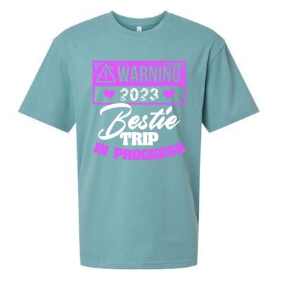 Warning Bestie Reunion Trip In Progress Trip Cute Gift Sueded Cloud Jersey T-Shirt