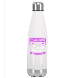 Warning Bestie Reunion Trip In Progress Trip Cute Gift Stainless Steel Insulated Water Bottle