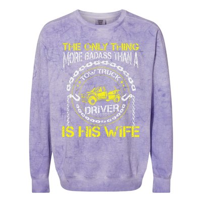 Wrecker Breakdown Recovery Badass Towing Tow Truck Driver Colorblast Crewneck Sweatshirt