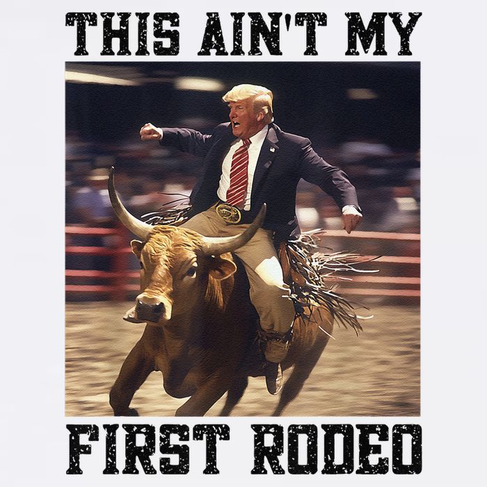 Western Bull Rider Trump AinT My First Rodeo Arena Youth Performance Sprint T-Shirt