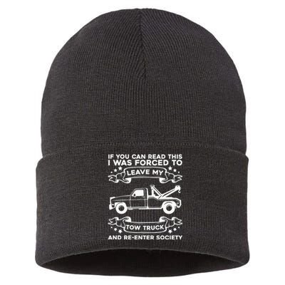 Wrecker Breakdown Recovery Towing Tow Truck Driver Sustainable Knit Beanie