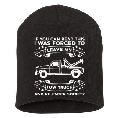 Wrecker Breakdown Recovery Towing Tow Truck Driver Short Acrylic Beanie