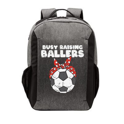 Wo Busy Raising Ballers Soccer Polka Bandana Mom Football V-Neck Vector Backpack