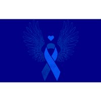 Winged Blue Ribbon Colon Cancer Awareness Gift Bumper Sticker