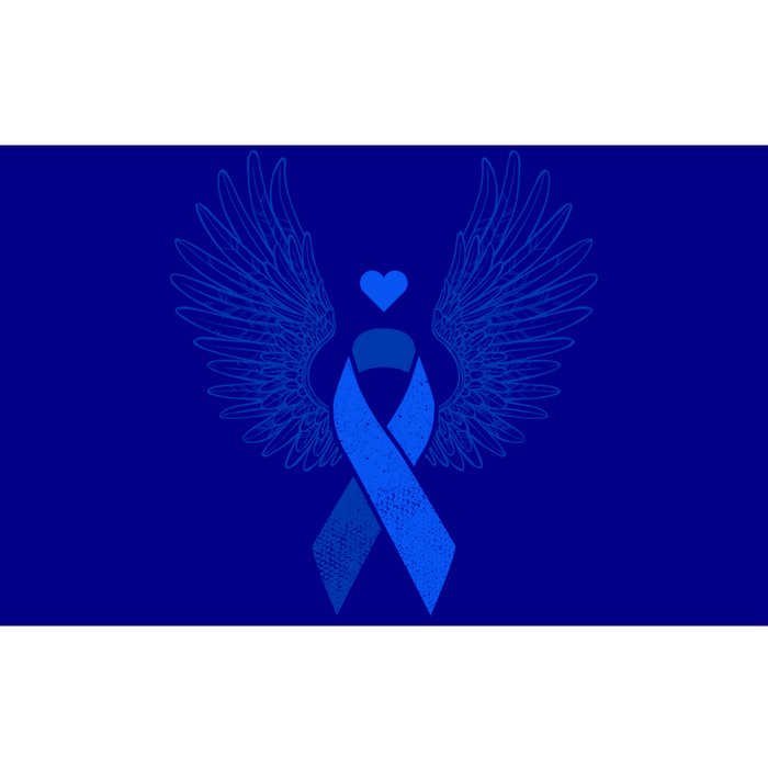 Winged Blue Ribbon Colon Cancer Awareness Gift Bumper Sticker