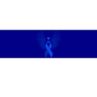 Winged Blue Ribbon Colon Cancer Awareness Gift Bumper Sticker