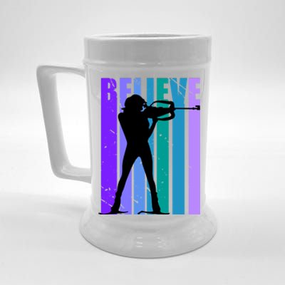 Wo Biathlon Shooting Guns Ski Skiiing Skier Winter Sport Gift Beer Stein