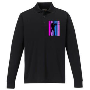 Wo Biathlon Shooting Guns Ski Skiiing Skier Winter Sport Gift Performance Long Sleeve Polo