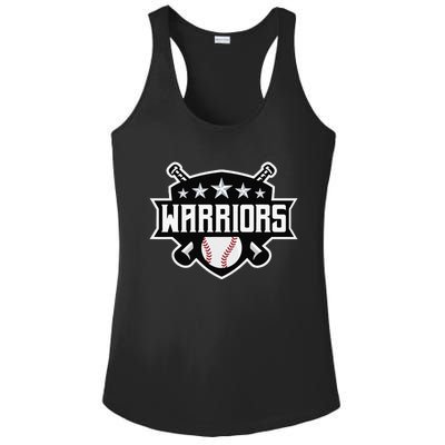 Warriors Baseball Sports Game Day Spirit Print Stars Mom Dad Ladies PosiCharge Competitor Racerback Tank