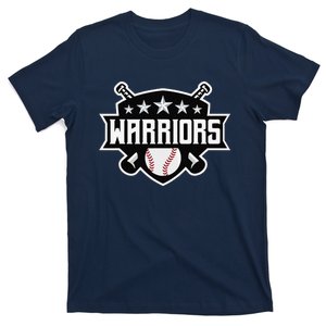 Warriors Baseball Sports Game Day Spirit Print Stars Mom Dad T-Shirt