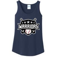 Warriors Baseball Sports Game Day Spirit Print Stars Mom Dad Ladies Essential Tank