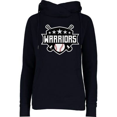 Warriors Baseball Sports Game Day Spirit Print Stars Mom Dad Womens Funnel Neck Pullover Hood