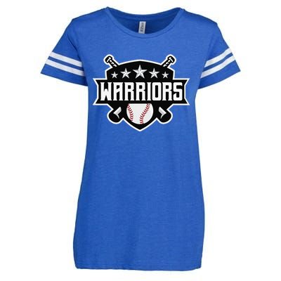 Warriors Baseball Sports Game Day Spirit Print Stars Mom Dad Enza Ladies Jersey Football T-Shirt