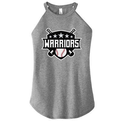 Warriors Baseball Sports Game Day Spirit Print Stars Mom Dad Women's Perfect Tri Rocker Tank